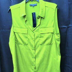 NWT $69 Jones New York sleeveless green blouse